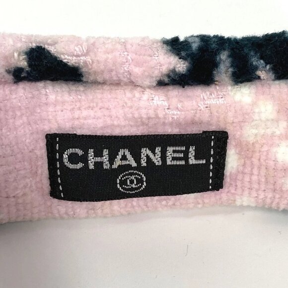 CHANEL pile CC CC Mark hat visor Sun visor cotton pink/Black - Picture 5 of 16